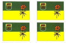 Saskatchewan Flag Stickers - 50 per sheet