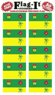 Saskatchewan  Flag Stickers50 Stickers per package