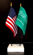 Saudi Arabia and US Flag Desk Set