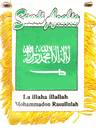 Saudi Arabia Car Windshield, Window or Mirror Mini Banner Flag - Style 2