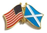 Scotland Cross Flag Lapel Pin - Double