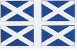 Scotland Cross Flag Stickers - 50 per sheet