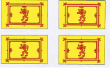 Scotland Lion Flag Stickers - 50 per sheet
