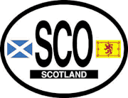 Scotland Flag It Oval Decal