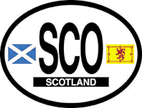 Scotland Flag It Oval Decal