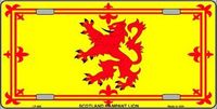 Scotland Rampant Lion Flag License Plate
