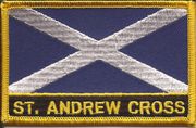 Scotland St. Andrews Cross Flag Patch with Name