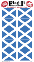 Scotland St. Andrews Cross Flag Stickers - 50 per package