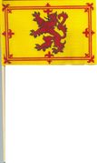 Scottish Lion Miniature Cotton Stick Flags 4"x6" 