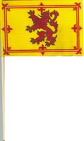 Scottish Lion Miniature Cotton Stick Flags 4"x6" 