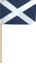 Scottish St Andrew's Miniature Cotton Stick Flags 4"x6" 