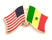 Senegal Flag Lapel Pin - Double