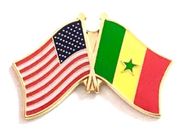 Senegal Flag Lapel Pin - Double