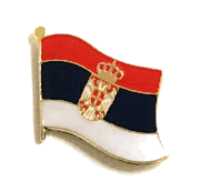 Serbia Flag Single Lapel Pin