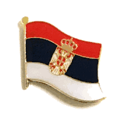Serbia Flag Single Lapel Pin