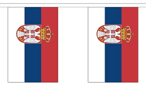 Serbia String Flag Bunting