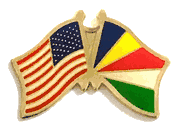 Seychelles Flag Lapel Pin - Double