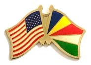 Seychelles Flag Lapel Pin - Double