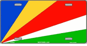 Seychelles Flag License Plat