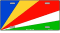 Seychelles Flag License Plat