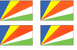 Seychelles Flag Stickers - Sheet  of 50