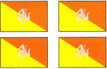 Sicily Flag Stickers - Sheet of 50