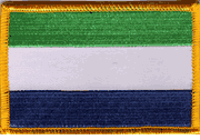 Sierra Leona Flag Patch - Rectangle