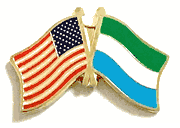 Sierra Leone Flag Lapel Pin - Double