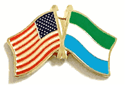Sierra Leone Flag Lapel Pin - Double