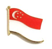 Singapore Flag Lapel Pin - Single