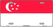 Singapore Flag License Plate
