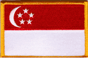Singapore Flag Patch - Rectangle