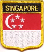 Singapore Flag Shield Patch
