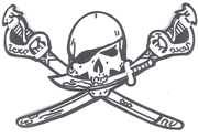 Skull and Crossed Swords Patch - Large