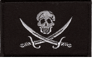 Skull & Crossed Swords Flag Patch