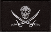 Skull & Crossed Swords Flag Patch