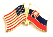 Slovakia Flag Lapel Pin - Double