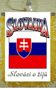 Slovakian Car Windshield, Window or Mirror Mini Banner Flag - Style 2