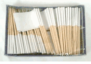Solid White Toothpick Flags