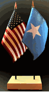 Somalia and US Flag Desk Set