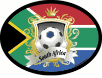 South Africa Soccer Flag It Oval Decal