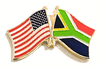 South Africa Flag Lapel Pin - Double
