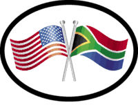 South Africa Friendship Flag-It Oval Decal