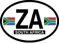 South Africa Flag It Oval Decal