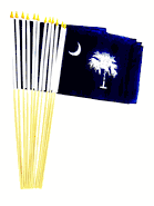 South Carolina 12" x 18" Miniature Stick Flags