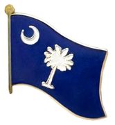 South Carolina Flag Lapel Pin - Single