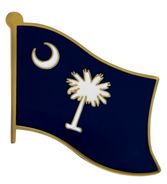 South Carolina Flag Lapel Pin - Single