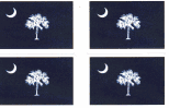 South Carolina Flag Stickers