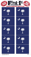 South Carolina Flag Stickers 50 Stickers per package