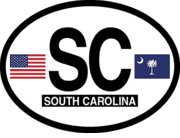 South Carolina Flag It Oval Decal